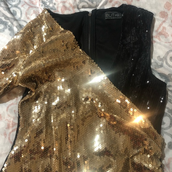 Black and gold sequin romper - Picture 5 of 5